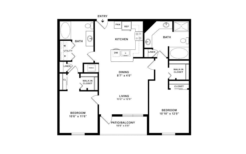 2D Flat Floorplan - B1