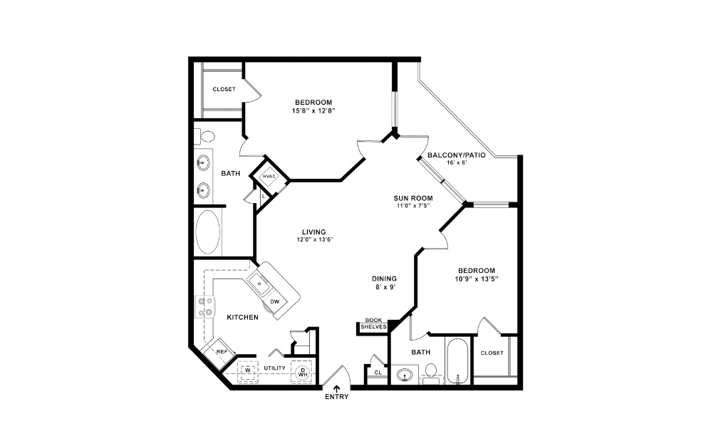 2D Flat Floorplan - B2