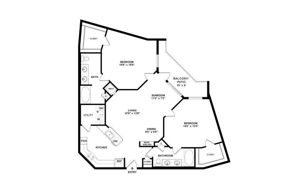 2D Flat Floorplan - B4