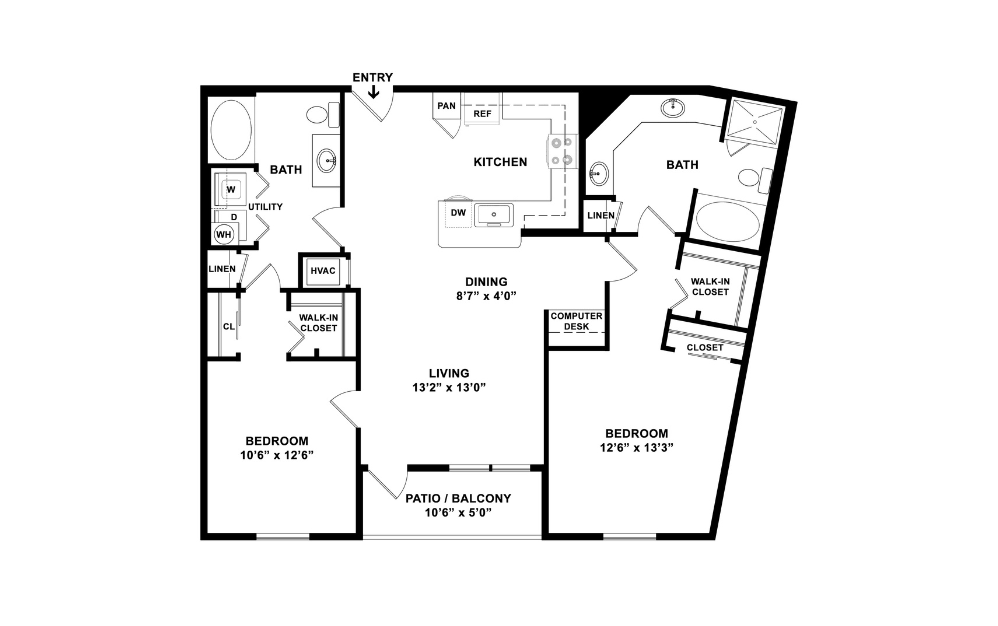 2D Flat Floorplan - B5