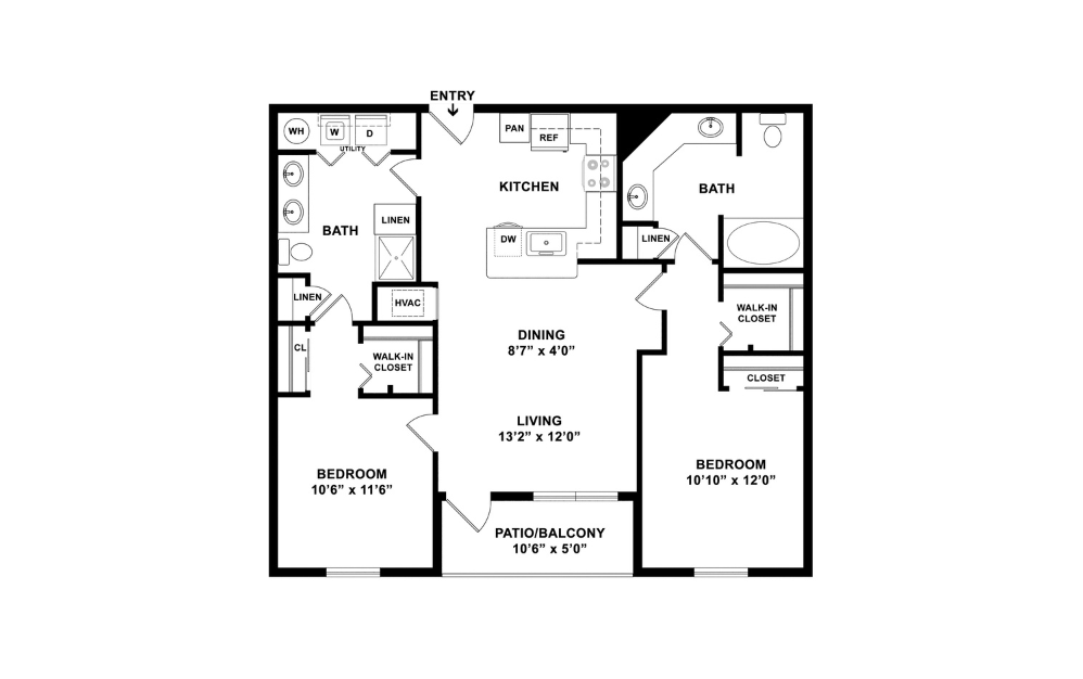 2D Flat Floorplan - B8