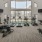 a room with treadmills and a window